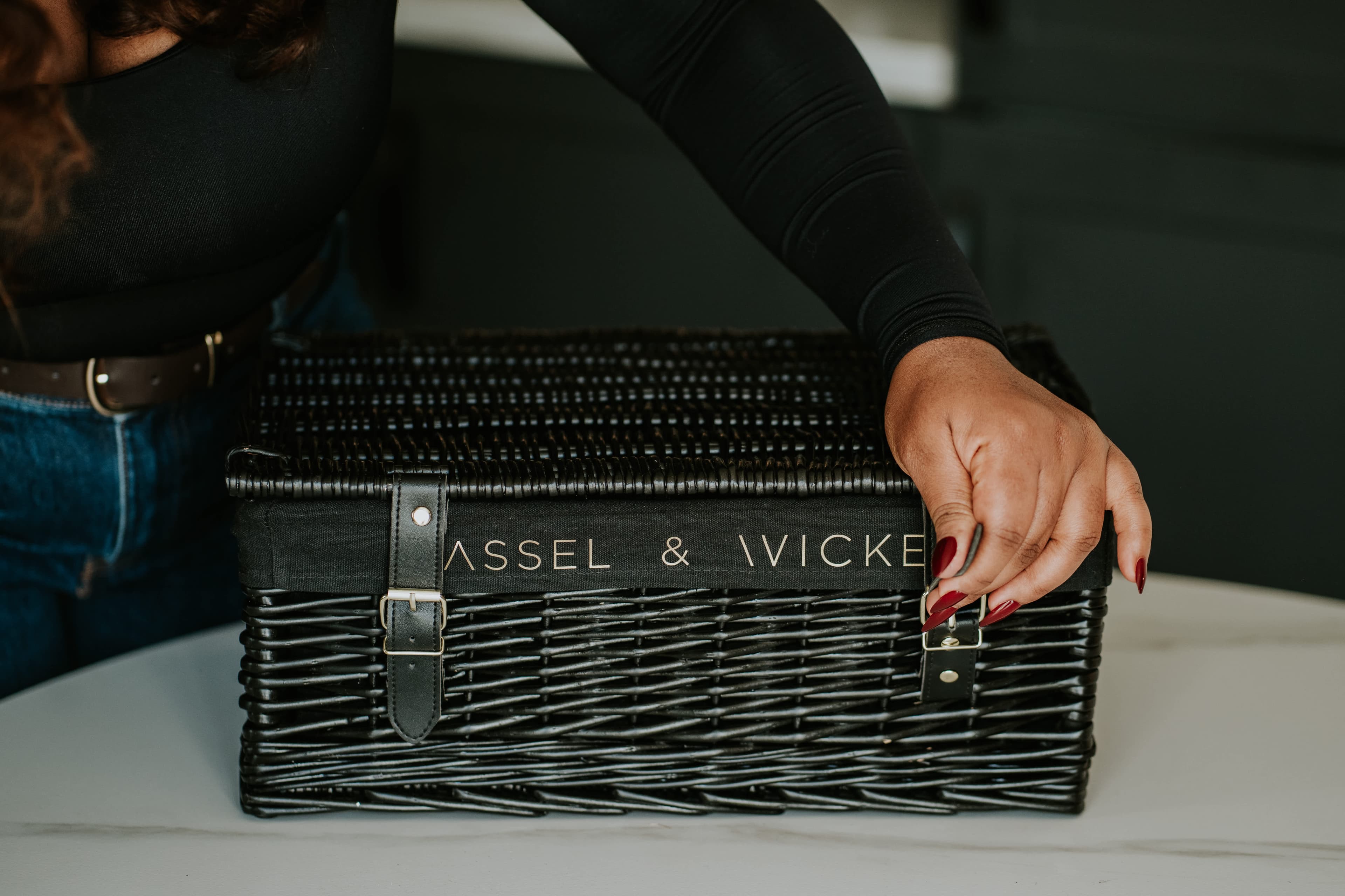 Black Wicker Basket